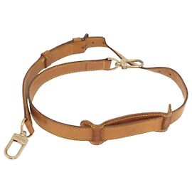 LOUIS VUITTON Alça de Ombro Ajustável em Couro 32,3""-39,4"" Bege Auth BA12021 Bege