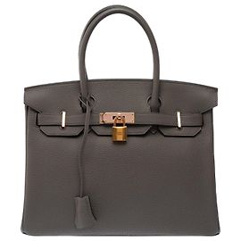 Hermès Sac HERMES Birkin 30 en Cuir Gris - 103454 Gris