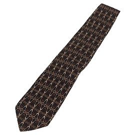 FENDI Necktie Silk Black Auth 174882A Black