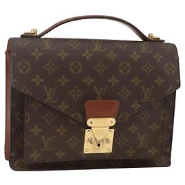 LOUIS VUITTON Monogram Monceau 28 Handtasche M51185 LV Auth AMZ172 Monogramm