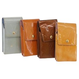 LOUIS VUITTON Vernis Cigarette Case 4 Set Bronze Pink Lavand LV Auth 175001 Other Bronze