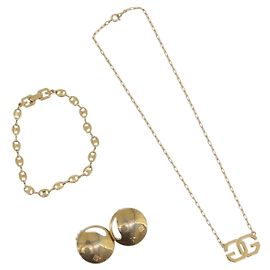 Givenchy Metallarmband 3 Set Gold Auth 174687 Golden
