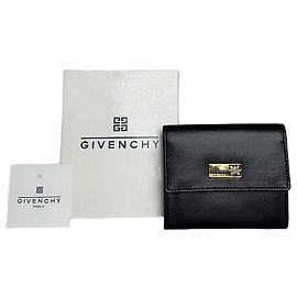Vintage Givenchy Leather Wallet Black Brown