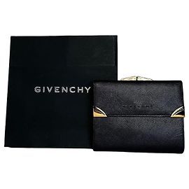 Vintage Givenchy Leather Wallet Black Black