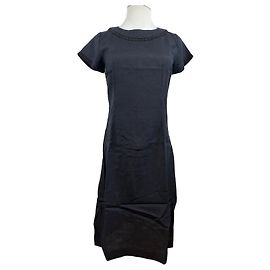 Vintage Givenchy Leinenkleid schwarz M Schwarz