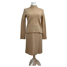 Twin set in lana vintage Balenciaga cammello 38/M Cammello