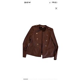 Tommy Hilfiger Brown Suede-Like Double-Breasted Jacket Brown