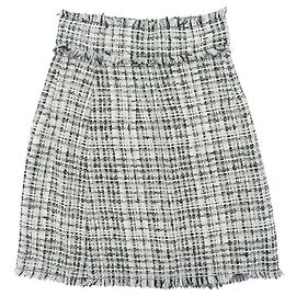 Dolce & Gabbana Jupe en tweed mélangé mohair Dolce&Gabbana Noir Blanc