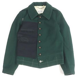 Maison Martin Margiela Maison Margiela 10 Contrasting Panel Jacket Black Green