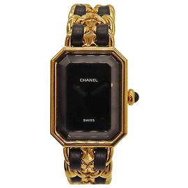 Relógio Chanel Première Gold Case para mulheres Preto