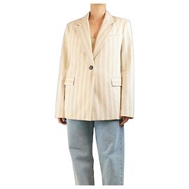 Vivienne Westwood Blazer crème à rayures - taille UK 16 Écru