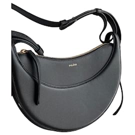 Polène Black Leather Handbag Black