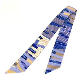Hermès Lenço Twilly HERMES Azul
