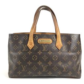 Louis Vuitton Monogram Wilshire PM Tote Bag Braun Monogramm