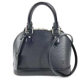 Louis Vuitton Epi Alma BB Umhängetasche Schwarz