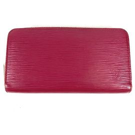 Louis Vuitton Epi Zippy Long Wallet Pink Purple Fuschia