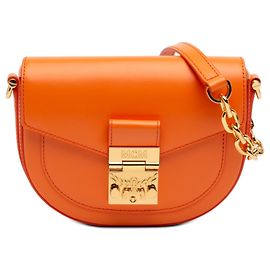 MCM Mini Patricia em couro laranja conversível em crossbody Laranja