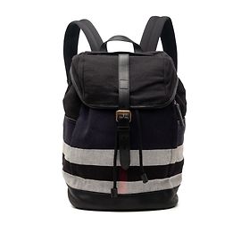 Burberry Black Mega Check Canvas Drifton Backpack Other Navy blue