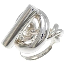 Anello Croisette Hermès Argento