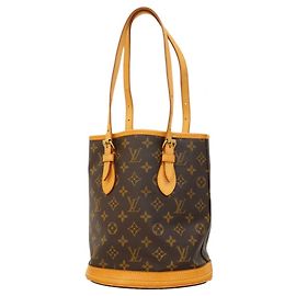Borsa Tote Bucket PM Monogram Louis Vuitton Marrone