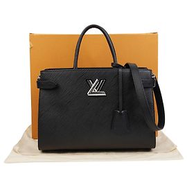 Louis Vuitton Twist Tote Shoulder Bag Black