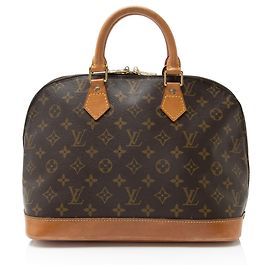 Louis Vuitton Vintage Monogram Canvas Alma PM Satchel Brown