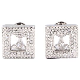 Pendientes Chopard Happy Diamond en oro blanco K18WG Plata Metálico