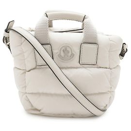 Moncler MICRO CARADOC Nylon 2-Wege Tasche Weiß