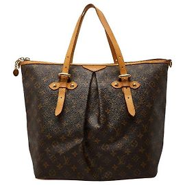 Borsa Tote Monogram Palermo di Louis Vuitton Marrone