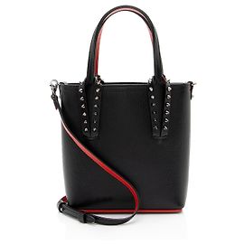 Christian Louboutin Leder N/S Cabata Mini Tote Schwarz