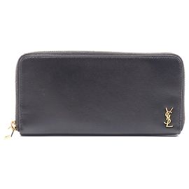 Yves Saint Laurent Saint Laurent Cassandra Zip Wallet Black