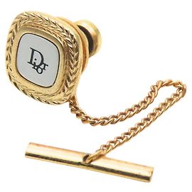 Fermaglio per cravatta in metallo Christian Dior D'oro