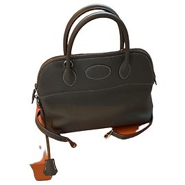 Bolsa de mão Hermès Bolide 31 em couro granado taupe Taupe