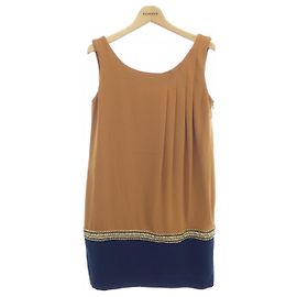 Autre Marque Diagram Tunic Brown Navy blue