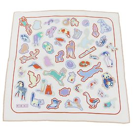 Pañuelo de seda Hermès blanco Blanco