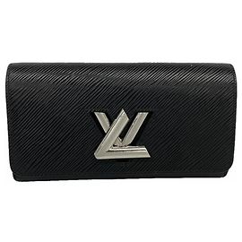 Cartera Larga Twist de Cuero Epi Louis Vuitton Negro