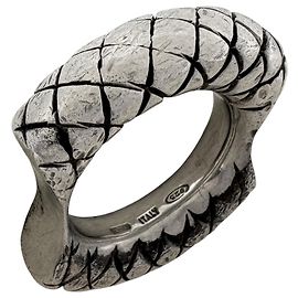 Anillo de banda de plata 925 Intrecciato de Bottega Veneta Plata