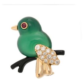 Vintage Vogel Brosche von Cartier Gelb