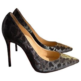 Christian Louboutin Louboutin leopard metallic leather pumps Leopard print Metallic