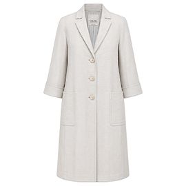 Abrigo Max Mara de algodón y lino beige Beige
