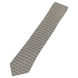 Hermès HERMES Necktie Silk Blue Auth 174891A Blue