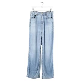 Céline Vaqueros anchos azules Azul