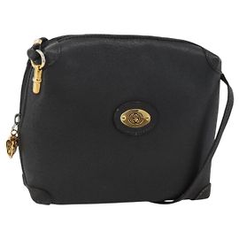Borsa a Spalla in Pelle Nera e Oro GUCCI 007 115 4916 Auth 174376 Nero D'oro