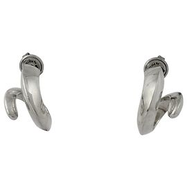 Pendientes de Stud Espiral de Bottega Veneta Plata