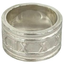 Tiffany & Co Anillo de banda de plata esterlina 925 Tiffany Atlas Plata