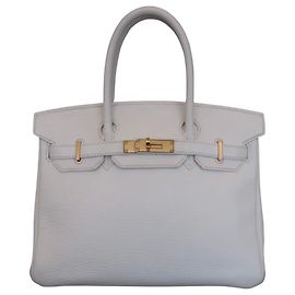Sac à main Hermès Birkin Taurillon Clemence 30 Blanc