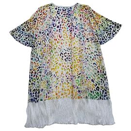 Autre Marque Athena Procopiou Silk Kimono Jacket Multicolour Abstract Print Multiple colors