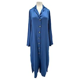 Staud Blue Long Dress Blue