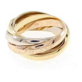 Cartier Trinity Ring aus Weißgold Gelbgold und Roségold Pink Weiß Gelb