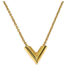 Collana in metallo V essenziale Louis Vuitton D'oro